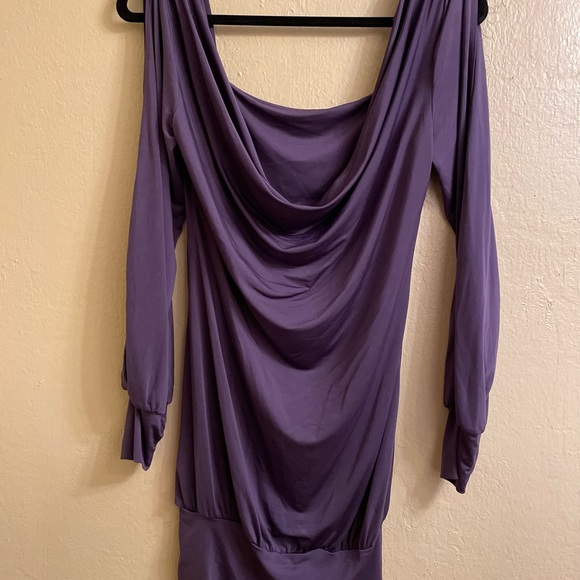 Baby Phat short purple Dress Snake Bite Rhinestone Accent Scoop Back. Size Small - Picture 8 of 12